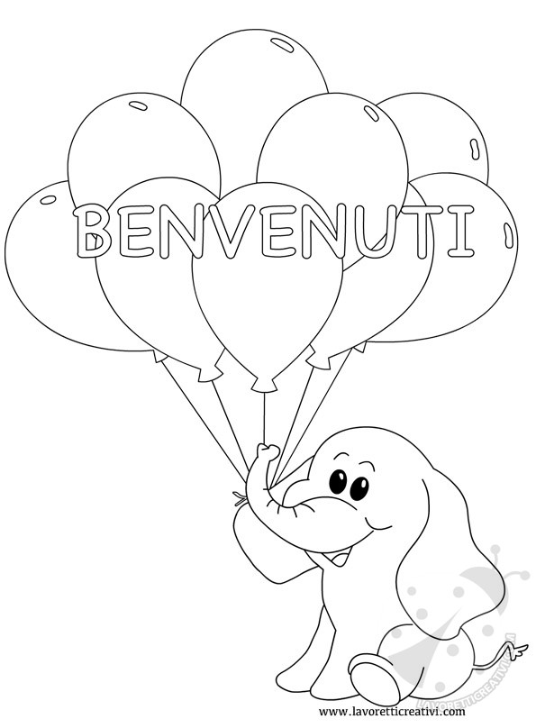 elefante benvenuti palloncini 1