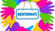 ghirlanda bentornati con mani