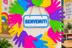 ghirlanda benvenuti con mani