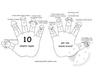 10 regole scolastiche da colorare