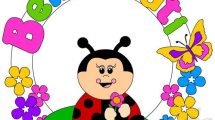 ghirlanda bentornati coccinella