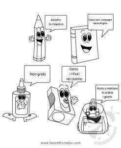Regole con disegni animati da colorare