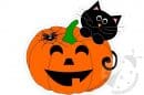 Addobbi Halloween – Zucca con gatto nero