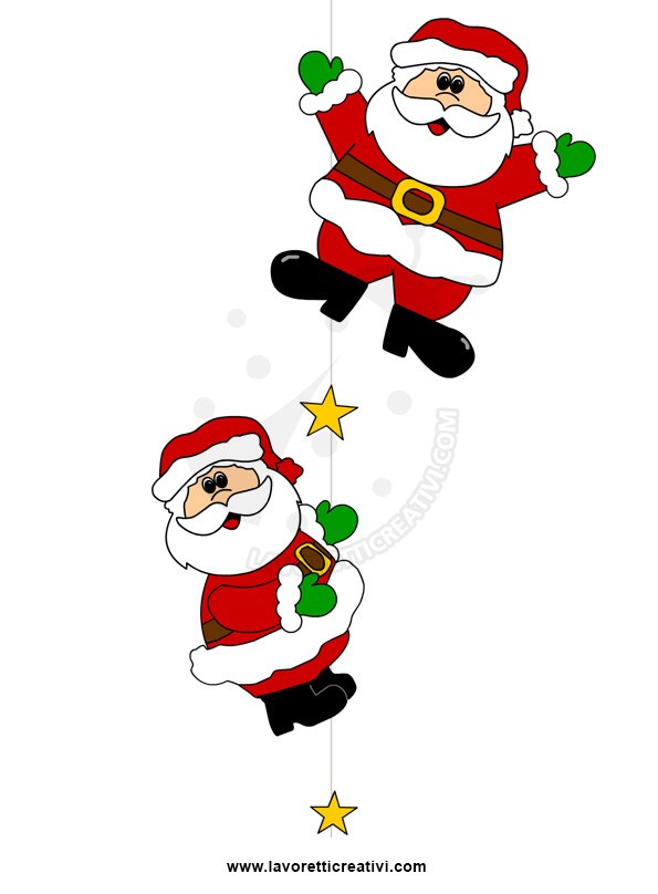 Babbo Natale pendenti per aula scolastica 7 babbo natale pendenti