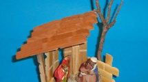 presepe mollette legno