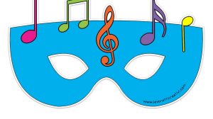 maschera musica note musicali