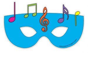 maschera musica note musicali