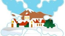 paesaggio invernale fiocco neve