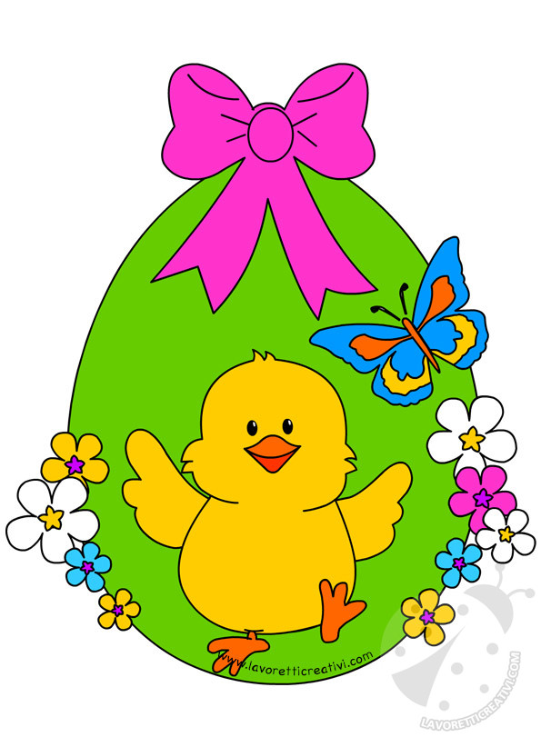 Decorazioni di Pasqua &#8211; Uovo di Pasqua con pulcino