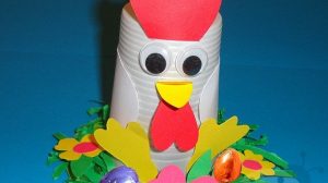 gallina pasqua bicchiere plastica6