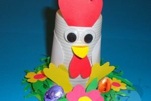 gallina pasqua bicchiere plastica6