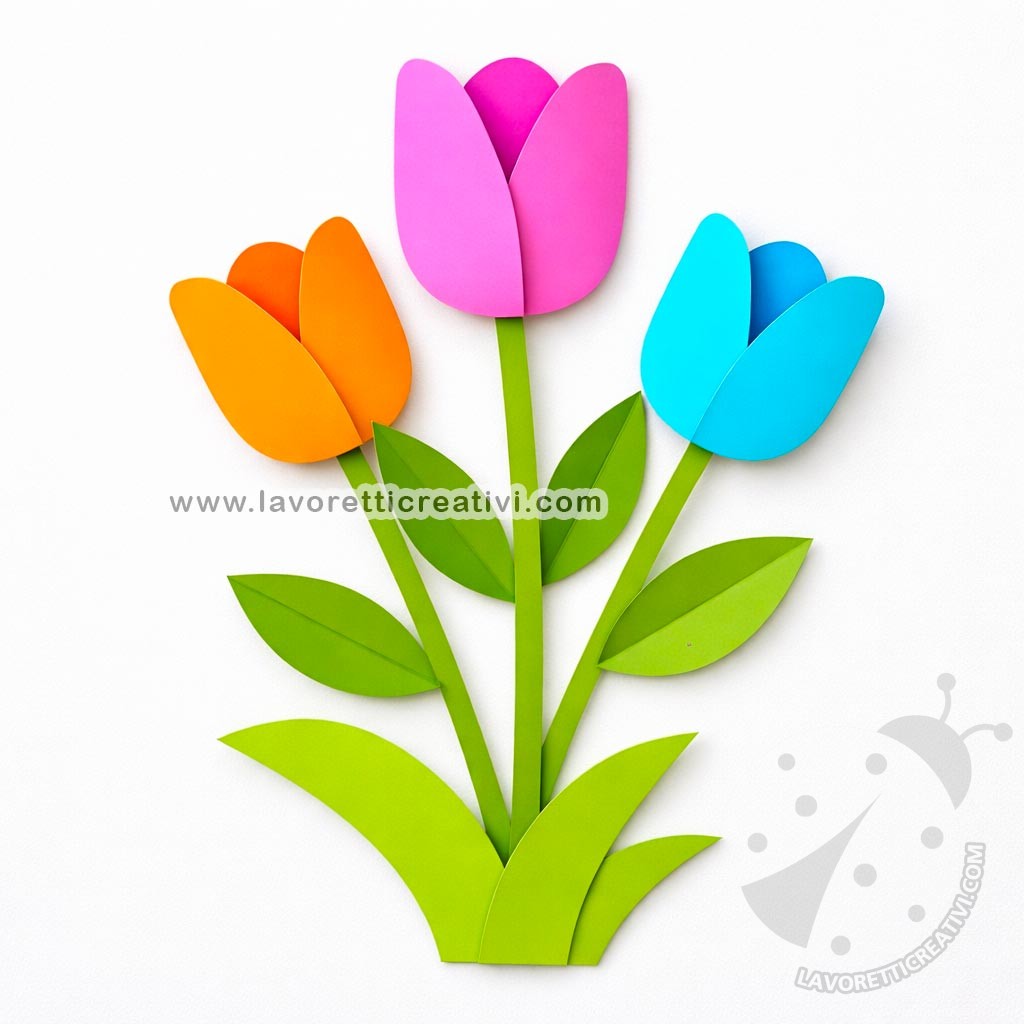 tulipani con cartoncini
