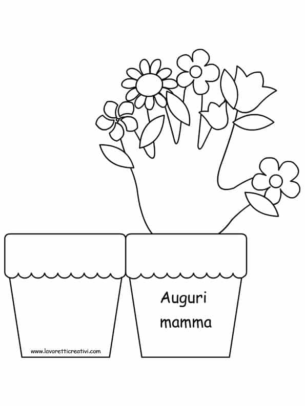 Biglietto Per La Mamma Da Colorare