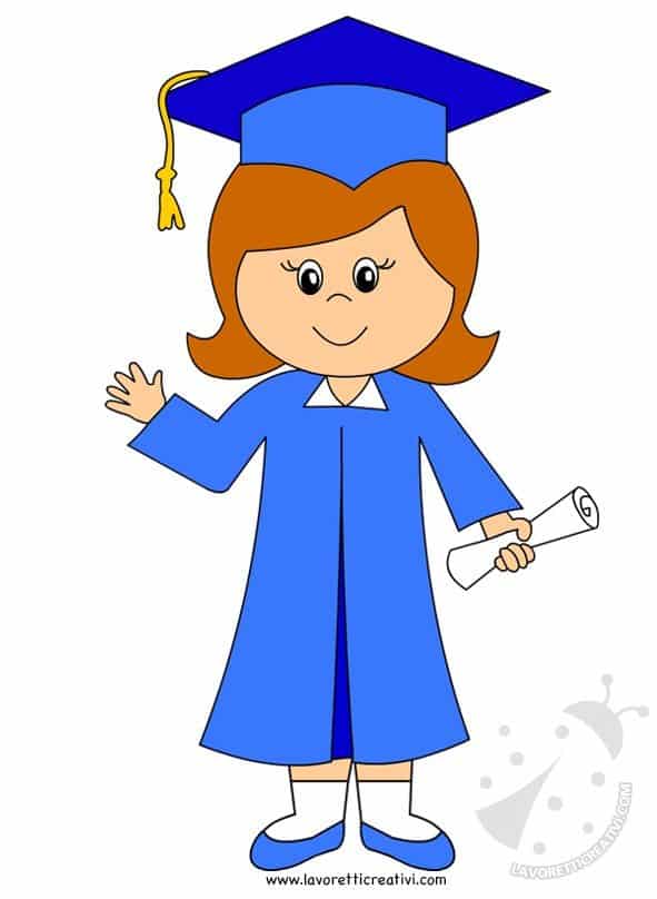 Fine Anno scolastico – Bambina con diploma