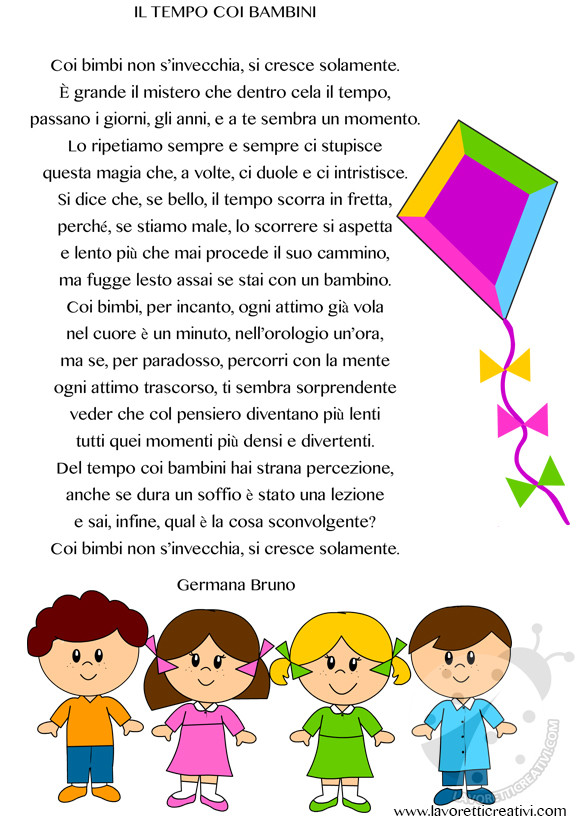 Poesie Di Natale Per Bambini Di Scuola Materna.Poesia Fine Anno Scolastico Scuola Infanzia Lavoretti Creativi