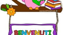 cartello benvenuti gufo