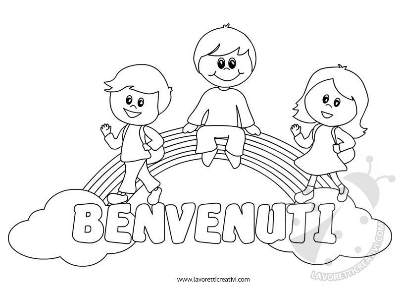 Cartellone di benvenuto per bambini