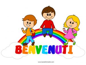 Accoglienza scuola - Cartellone benvenuti per la porta 8 Cartellone di benvenuto per bambini