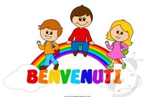 cartello benvenuti bambini