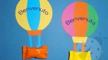mongolfiere caramelle benvenuto