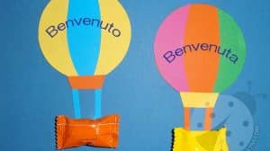 mongolfiere caramelle benvenuto