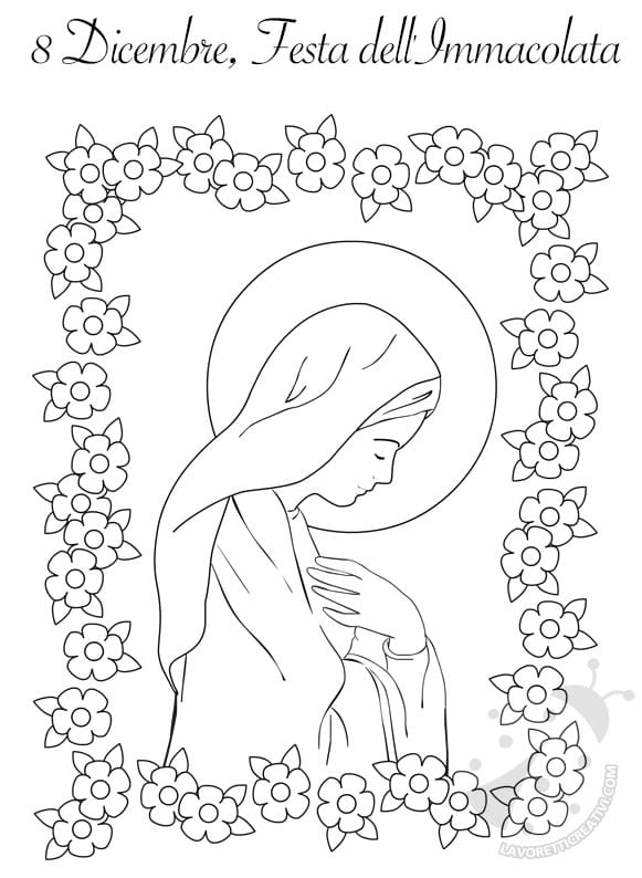 Disegno Immacolata Concezione Da Colorare Lavoretti Creativi