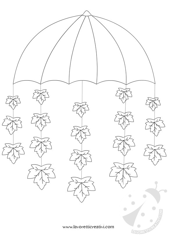 lavoretti autunno ombrello