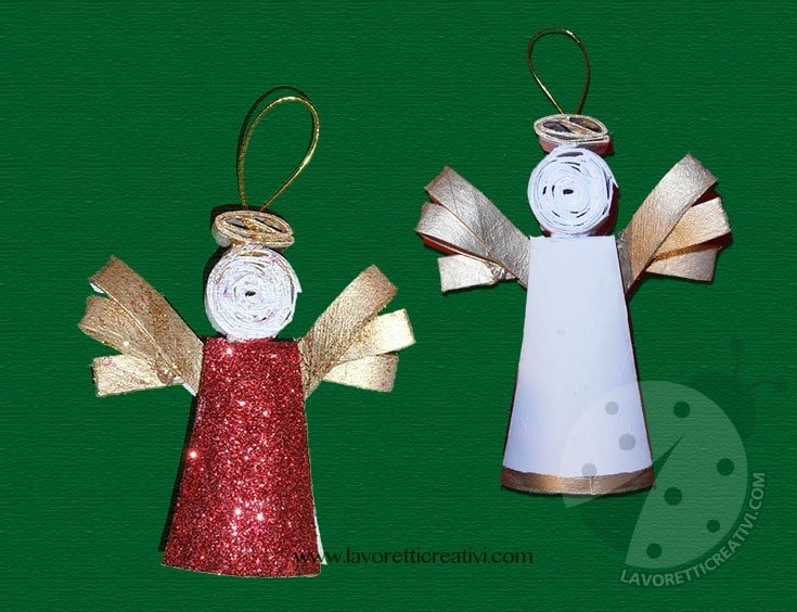 Come fare angeli di Natale con materiali di riciclo