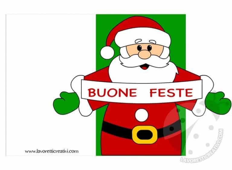 Biglietto Buone Feste con Babbo Natale - Lavoretti Creativi