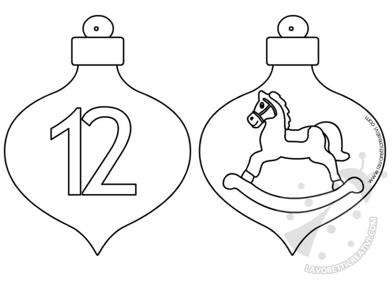 Calendario Dell'Avvento A Tema Cavallo 2025 - Decorazione Natalizia Con 24 Ciondoli, Acrilico 26x18 Cm