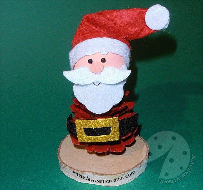 Babbo Natale Con Pigna Lavoretti Creativi