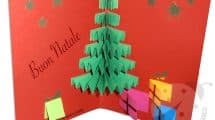 Biglietto pop up natalizio con albero