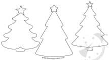 cartamodelli alberi natale