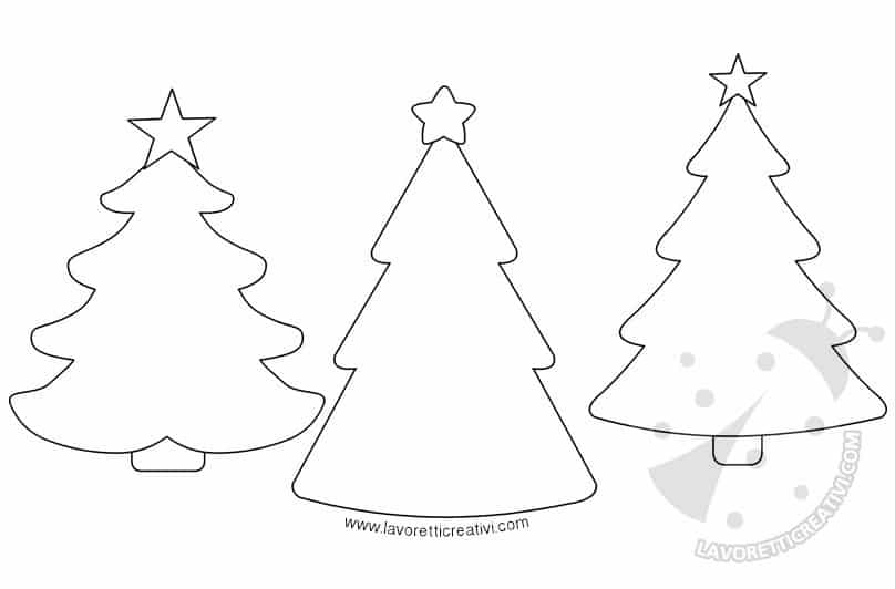 Disegni Di Natale Alberi.Cartamodelli Alberi Di Natale Da Stampare Lavoretti Creativi