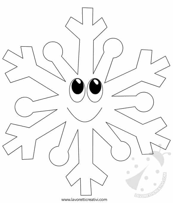 Disegni Inverno per bambini &#8211; Fiocchi di neve da colorare