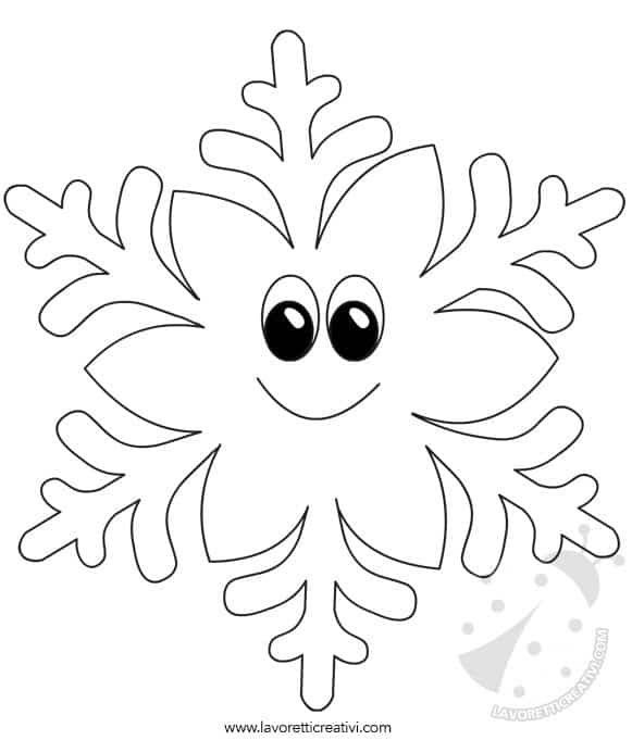 Disegni Inverno Per Bambini Fiocchi Di Neve Da Colorare