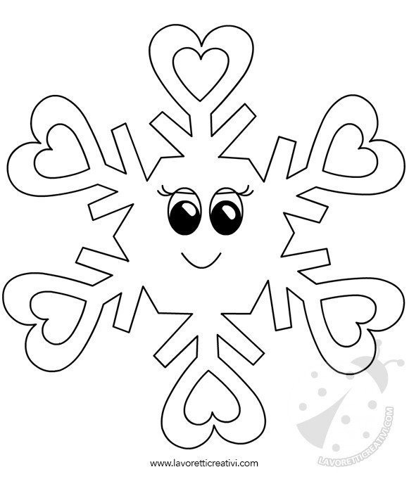 Disegni Inverno per bambini &#8211; Fiocchi di neve da colorare