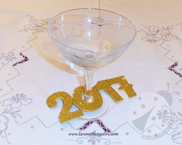 Decorazioni per la tavola - Segnabicchieri di Capodanno