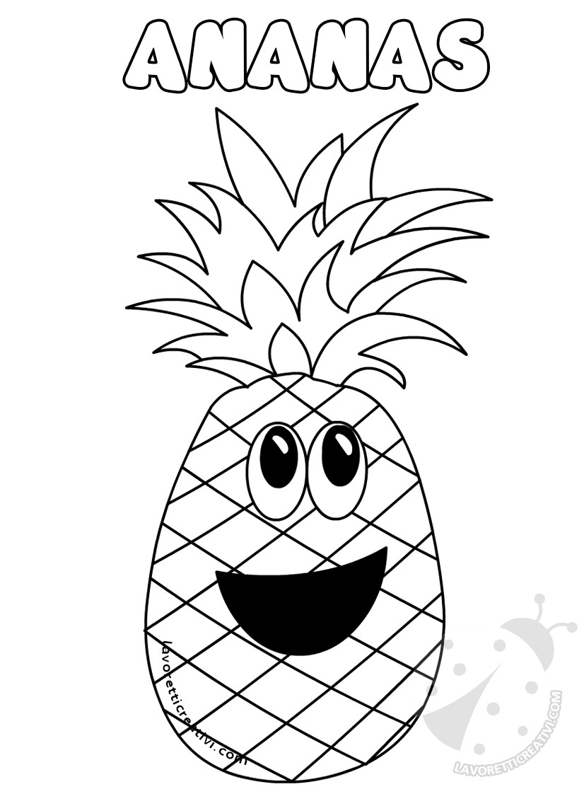 ananas da colorare