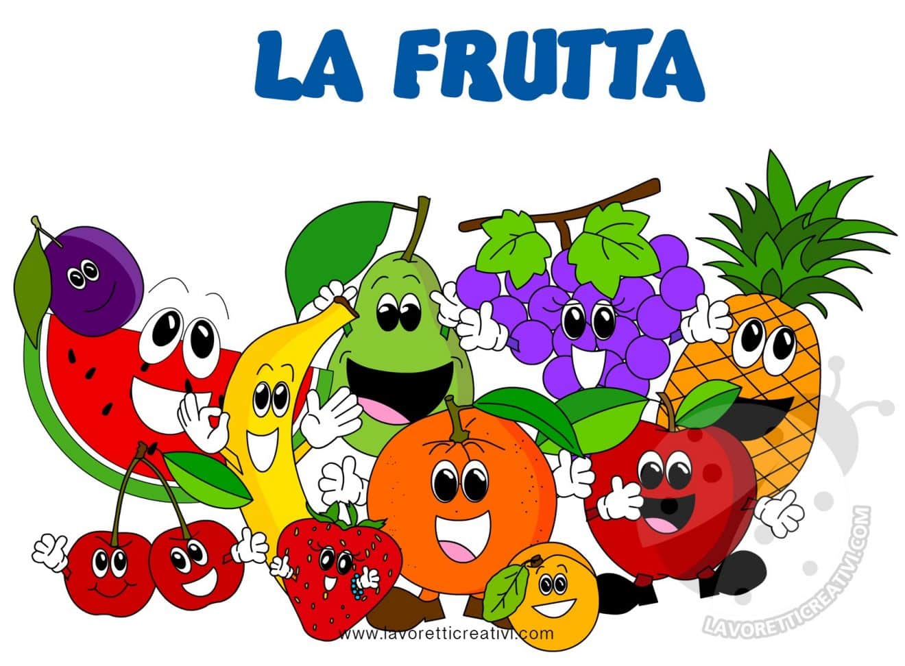 La Frutta Immagini Per Bambini Da Stampare Lavoretti Creativi