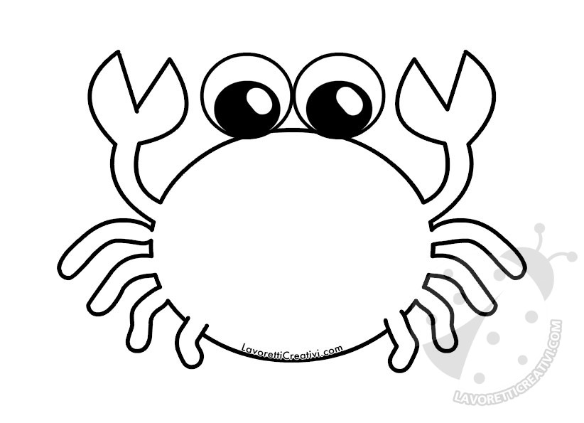 Animali del mare 7 granchio disegno
