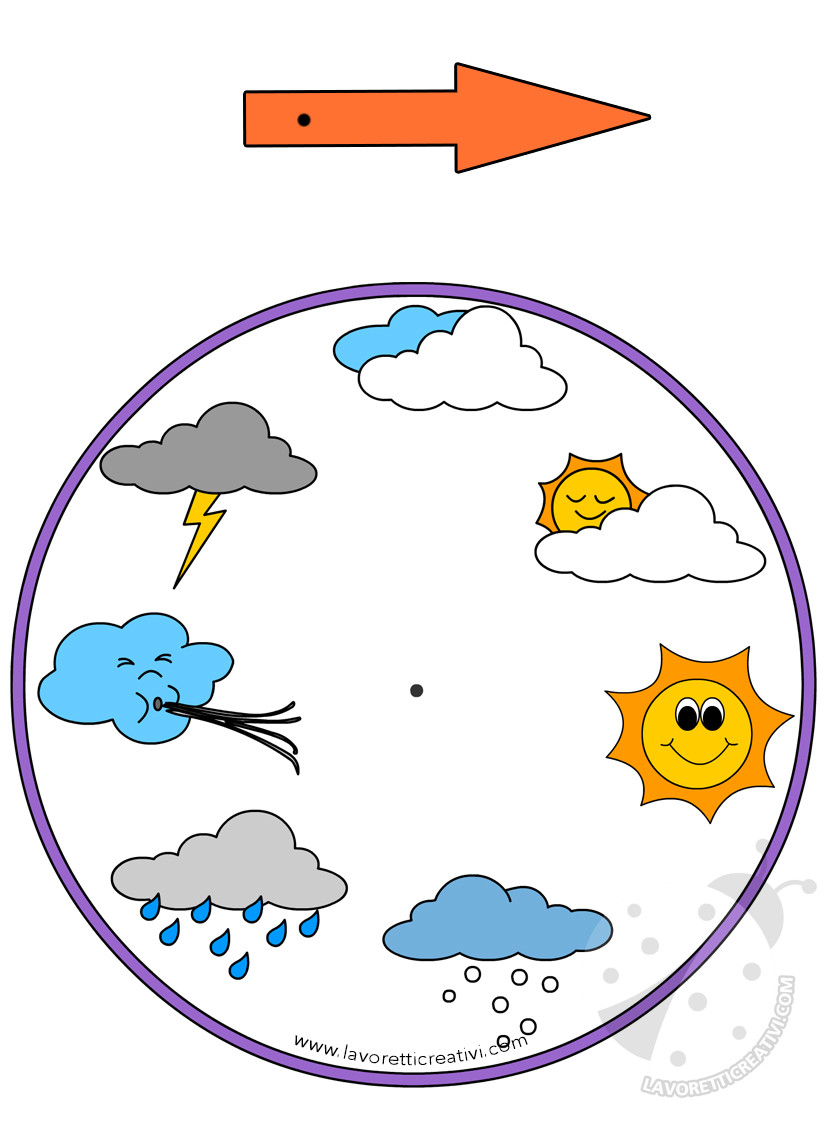 Orologi meteorologici per bambini da stampare