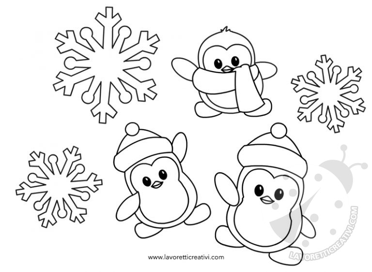 Decorazioni invernali con pinguini e fiocchi di neve - Lavoretti Creativi