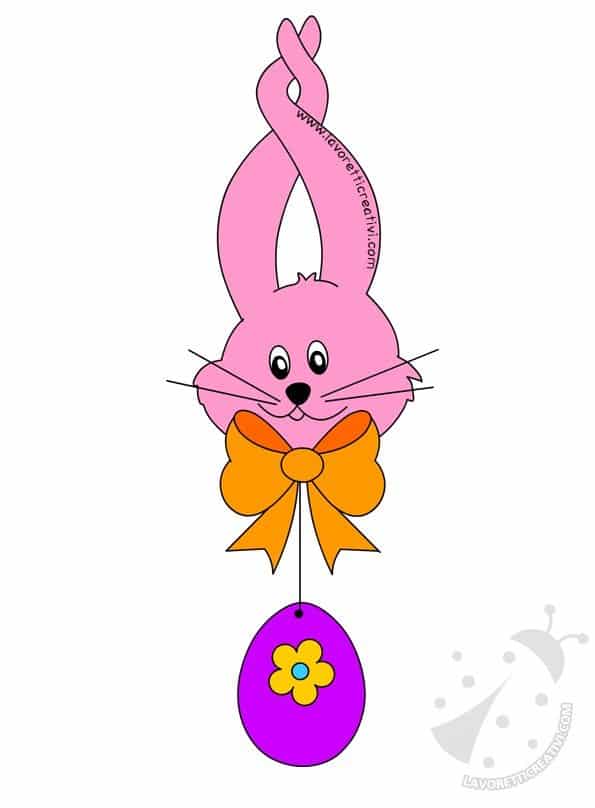 Decorazioni di Pasqua per bambini con coniglio