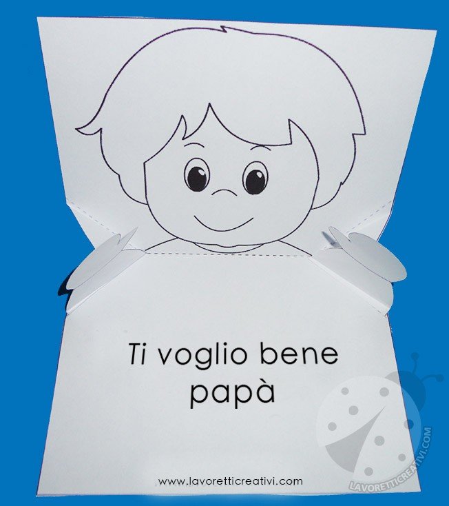 Biglietto pop up per la Festa del Papà con bambino