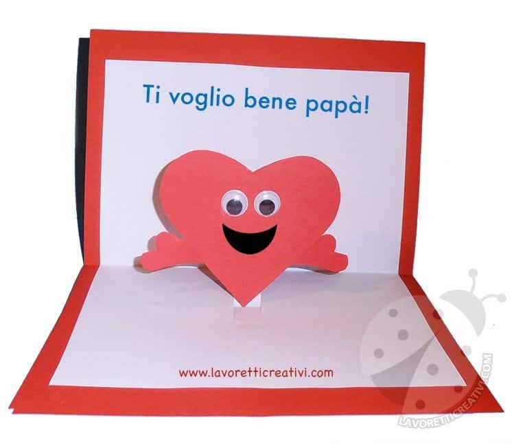 Biglietto Pop Up Con Cuore Per La Festa Del Papa Lavoretti Creativi