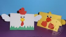 Biglietti di auguri di Pasqua con cartoncini colorati