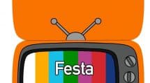 biglietto festa papa televisore