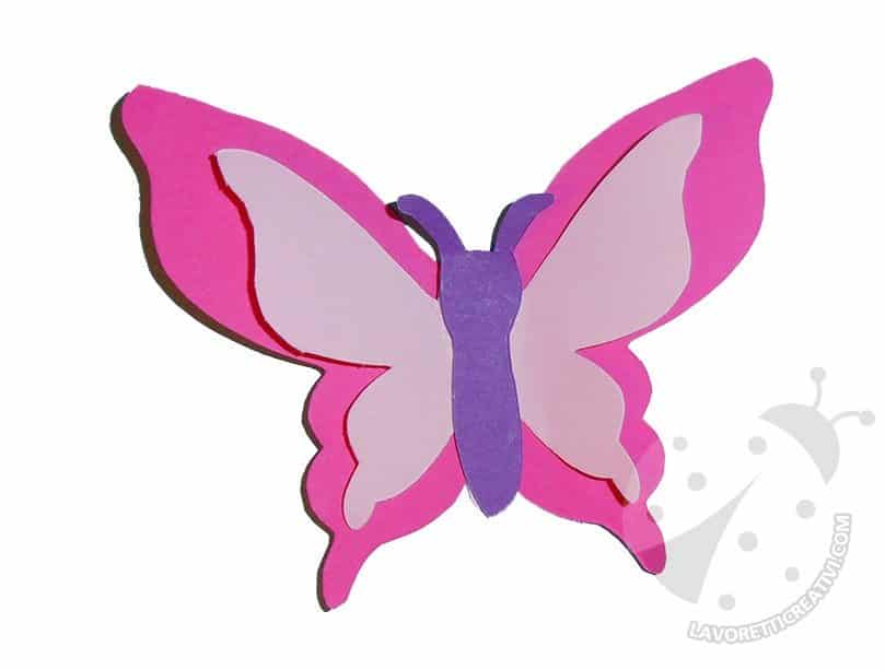 farfalla rosa 3d 3