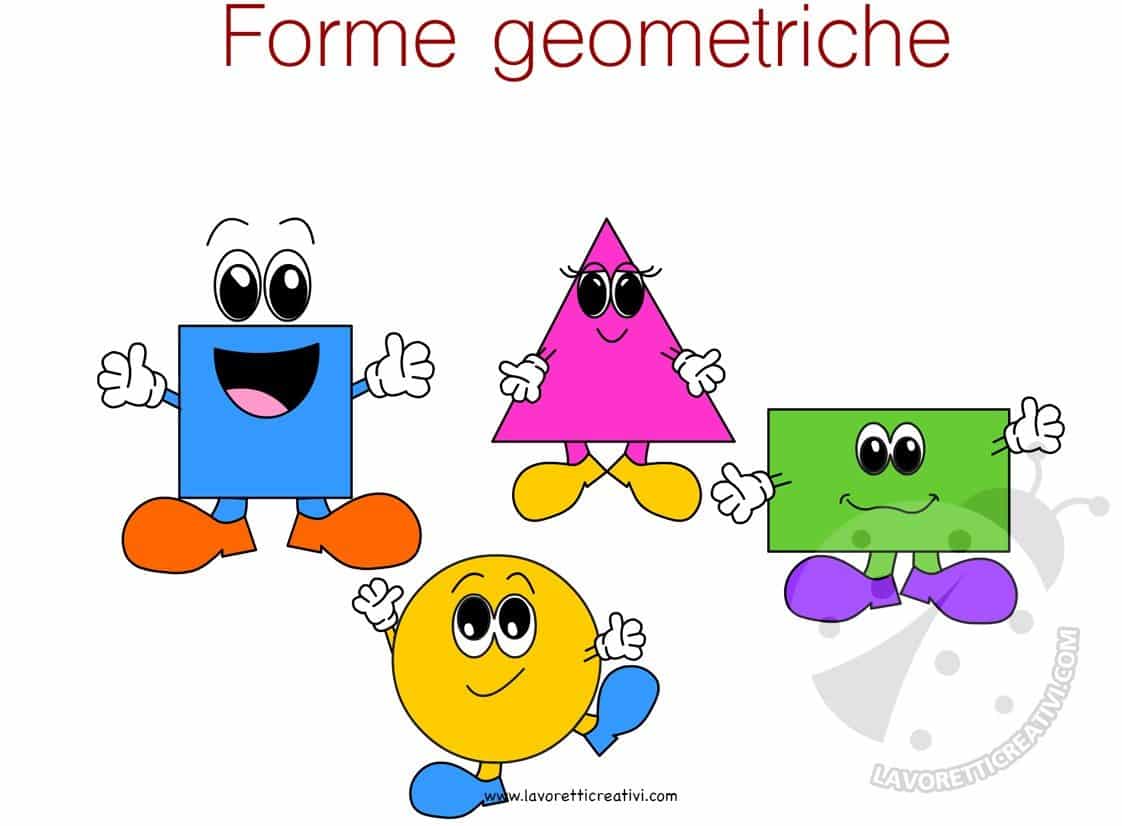 Forme geometriche da stampare – Quadrato rettangolo tringolo e cerchio